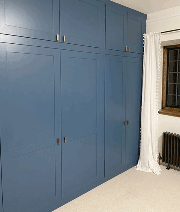 Blue fitted wardrobes